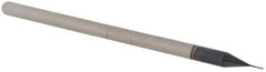 Accupro - 0.01" Diam, 0.05" LOC, 3 Flute Solid Carbide Ball End Mill - AlTiN Finish, Single End, 2-1/2" OAL, 1/8" Shank Diam, Spiral Flute - USA Tool & Supply