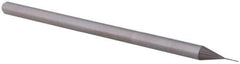 Accupro - 0.01" Diam, 0.05" LOC, 3 Flute Solid Carbide Ball End Mill - Uncoated, Single End, 2-1/2" OAL, 1/8" Shank Diam, Spiral Flute - USA Tool & Supply