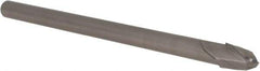 Accupro - 7/16" Diam, 21/32" LOC, 2 Flute Solid Carbide Ball End Mill - Uncoated, Single End, 6" OAL, 3/8" Shank Diam, Spiral Flute - USA Tool & Supply