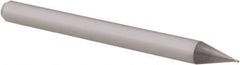 Accupro - 0.013" Diam, 0.019" LOC, 4 Flute Solid Carbide Ball End Mill - Uncoated, Single End, 1-1/2" OAL, 1/8" Shank Diam, Spiral Flute - USA Tool & Supply