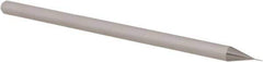 Accupro - 0.01" Diam, 0.015" LOC, 3 Flute Solid Carbide Ball End Mill - Uncoated, Single End, 2-1/2" OAL, 1/8" Shank Diam, Spiral Flute - USA Tool & Supply