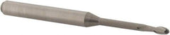 Accupro - 1/16" Diam, 0.186" LOC, 2 Flute Solid Carbide Ball End Mill - Uncoated, Single End, 1-1/2" OAL, 1/8" Shank Diam, Spiral Flute - USA Tool & Supply