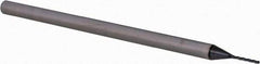 Accupro - 0.025" Diam, 0.203" LOC, 3 Flute Solid Carbide Ball End Mill - AlTiN Finish, Single End, 2-1/2" OAL, 1/8" Shank Diam, Spiral Flute - USA Tool & Supply