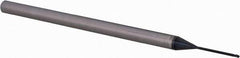 Accupro - 0.025" Diam, 0.037" LOC, 3 Flute Solid Carbide Ball End Mill - AlTiN Finish, Single End, 2-1/2" OAL, 1/8" Shank Diam, Spiral Flute - USA Tool & Supply