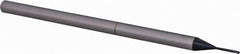 Accupro - 0.025" Diam, 0.037" LOC, 3 Flute Solid Carbide Ball End Mill - AlTiN Finish, Single End, 2-1/2" OAL, 1/8" Shank Diam, Spiral Flute - USA Tool & Supply