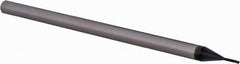 Accupro - 0.025" Diam, 0.037" LOC, 3 Flute Solid Carbide Ball End Mill - AlTiN Finish, Single End, 2-1/2" OAL, 1/8" Shank Diam, Spiral Flute - USA Tool & Supply