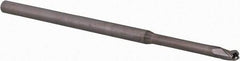 Accupro - 0.1" Diam, 0.15" LOC, 3 Flute Solid Carbide Ball End Mill - Uncoated, Single End, 2-1/2" OAL, 1/8" Shank Diam, Spiral Flute - USA Tool & Supply