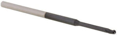 Accupro - 0.085" Diam, 0.127" LOC, 3 Flute Solid Carbide Ball End Mill - AlTiN Finish, Single End, 2-1/2" OAL, 1/8" Shank Diam, Spiral Flute - USA Tool & Supply