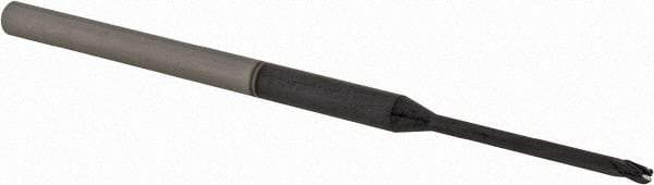 Accupro - 1/16" Diam, 0.093" LOC, 3 Flute Solid Carbide Ball End Mill - AlTiN Finish, Single End, 2-1/2" OAL, 1/8" Shank Diam, Spiral Flute - USA Tool & Supply