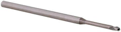 Accupro - 0.075" Diam, 0.112" LOC, 3 Flute Solid Carbide Ball End Mill - Uncoated, Single End, 2-1/2" OAL, 1/8" Shank Diam, Spiral Flute - USA Tool & Supply