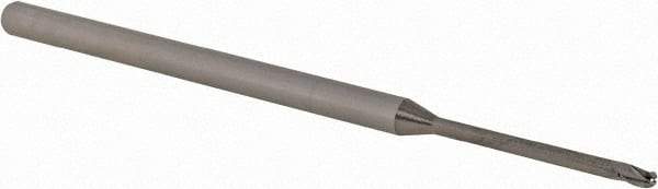 Accupro - 1/16" Diam, 0.093" LOC, 3 Flute Solid Carbide Ball End Mill - Uncoated, Single End, 2-1/2" OAL, 1/8" Shank Diam, Spiral Flute - USA Tool & Supply
