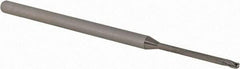 Accupro - 1/16" Diam, 0.093" LOC, 3 Flute Solid Carbide Ball End Mill - Uncoated, Single End, 2-1/2" OAL, 1/8" Shank Diam, Spiral Flute - USA Tool & Supply