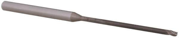 Accupro - 1/16" Diam, 0.093" LOC, 3 Flute Solid Carbide Ball End Mill - Uncoated, Single End, 2-1/2" OAL, 1/8" Shank Diam, Spiral Flute - USA Tool & Supply