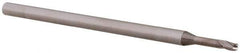 Accupro - 0.075" Diam, 0.112" LOC, 3 Flute Solid Carbide Ball End Mill - Uncoated, Single End, 2-1/2" OAL, 1/8" Shank Diam, Spiral Flute - USA Tool & Supply