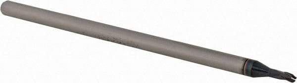 Accupro - 1/16" Diam, 0.093" LOC, 3 Flute Solid Carbide Ball End Mill - AlTiN Finish, Single End, 2-1/2" OAL, 1/8" Shank Diam, Spiral Flute - USA Tool & Supply