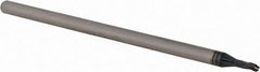 Accupro - 1/16" Diam, 0.093" LOC, 3 Flute Solid Carbide Ball End Mill - AlTiN Finish, Single End, 2-1/2" OAL, 1/8" Shank Diam, Spiral Flute - USA Tool & Supply
