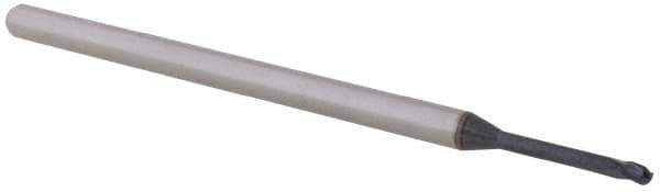 Accupro - 1/16" Diam, 0.093" LOC, 3 Flute Solid Carbide Ball End Mill - AlTiN Finish, Single End, 2-1/2" OAL, 1/8" Shank Diam, Spiral Flute - USA Tool & Supply