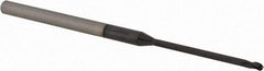 Accupro - 1/16" Diam, 0.093" LOC, 3 Flute Solid Carbide Ball End Mill - AlTiN Finish, Single End, 2-1/2" OAL, 1/8" Shank Diam, Spiral Flute - USA Tool & Supply