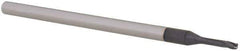 Accupro - 0.06" Diam, 0.09" LOC, 3 Flute Solid Carbide Ball End Mill - AlTiN Finish, Single End, 2-1/2" OAL, 1/8" Shank Diam, Spiral Flute - USA Tool & Supply