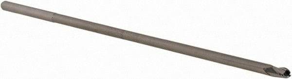 Accupro - 1/8" Diam, 3/16" LOC, 3 Flute Solid Carbide Ball End Mill - Uncoated, Single End, 4" OAL, 1/8" Shank Diam, Spiral Flute - USA Tool & Supply