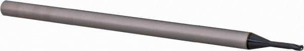 Accupro - 0.045" Diam, 0.067" LOC, 3 Flute Solid Carbide Ball End Mill - AlTiN Finish, Single End, 2-1/2" OAL, 1/8" Shank Diam, Spiral Flute - USA Tool & Supply