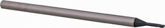 Accupro - 0.045" Diam, 0.067" LOC, 3 Flute Solid Carbide Ball End Mill - AlTiN Finish, Single End, 2-1/2" OAL, 1/8" Shank Diam, Spiral Flute - USA Tool & Supply
