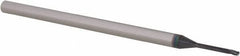 Accupro - 0.045" Diam, 0.067" LOC, 3 Flute Solid Carbide Ball End Mill - AlTiN Finish, Single End, 2-1/2" OAL, 1/8" Shank Diam, Spiral Flute - USA Tool & Supply