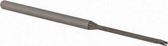 Accupro - 1/16" Diam, 0.093" LOC, 3 Flute Solid Carbide Ball End Mill - Uncoated, Single End, 2-1/2" OAL, 1/8" Shank Diam, Spiral Flute - USA Tool & Supply