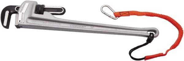 Proto - 12" Aluminum Tethered Straight Pipe Wrench - 2" Pipe Capacity - USA Tool & Supply