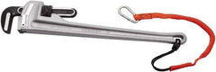 Proto - 12" Aluminum Tethered Straight Pipe Wrench - 2" Pipe Capacity - USA Tool & Supply
