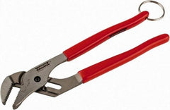 Proto - 10" OAL, 1-19/32" Jaw Width, 6 Position Tethered Tongue & Groove Pliers - V-Jaws, Vinyl Handles - USA Tool & Supply