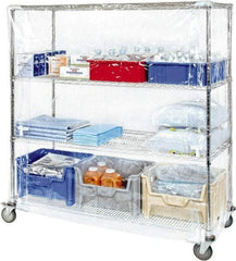 Quantum Storage - 18" Wide, 63" High, Open Shelving Accessory/Component - Vinyl, 72" Long, Use with Wire Shelving Units (WR Series) - USA Tool & Supply