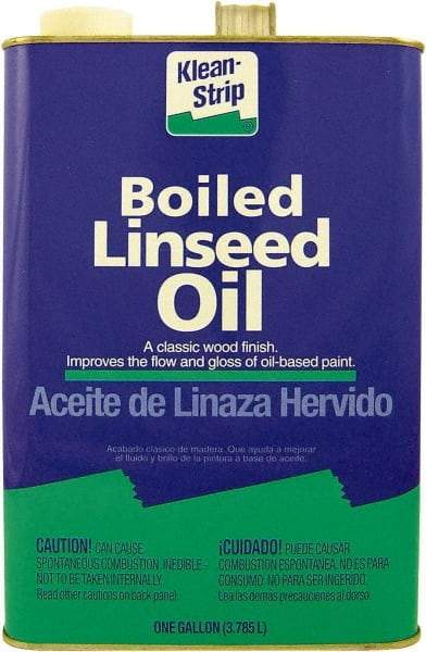 Klean-Strip - 4 Qt Metal Can Clear Wood Stain - Boiled Linseed Oil-Based, 0 g/L VOC Content - USA Tool & Supply