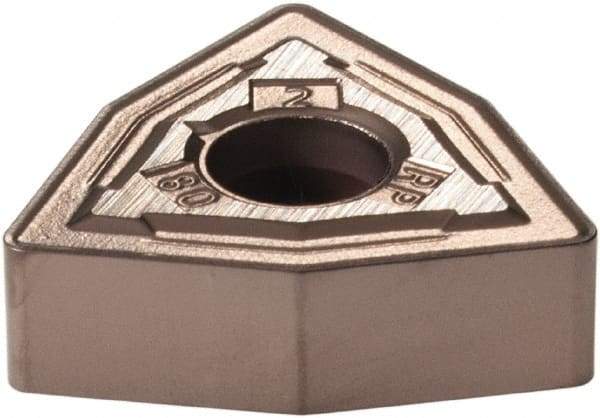 Kennametal - WNMG432 RP Grade KCP25B Carbide Turning Insert - TiCN/Al2O3/TiOCN Finish, 80° Trigon, 1/2" Inscr Circle, 3/16" Thick, 1/32" Corner Radius - USA Tool & Supply