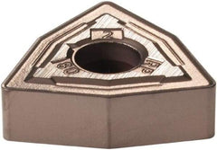 Kennametal - WNMG432 RP Grade KCP25B Carbide Turning Insert - TiCN/Al2O3/TiOCN Finish, 80° Trigon, 1/2" Inscr Circle, 3/16" Thick, 1/32" Corner Radius - USA Tool & Supply