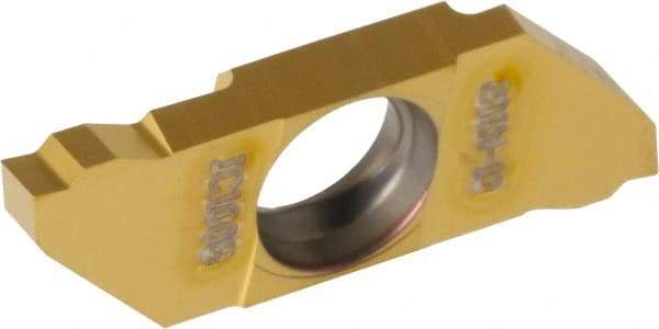 Iscar - SCIR22200 IC1008 Grade, 0.0787" Cutting Width, Carbide Cutoff Insert - Neutral Lead Angle, 0.0039" Cnr Rad, TiAlN/TiN Coated, Single End - USA Tool & Supply