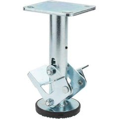 Hamilton - Floor Truck Lock for 8" Diam Caster Wheels - 8-1/2" Retracted Clearance, 4" x 4-1/2" Top Plate Size, 2-5/8" x 3-5/8" Slotted to 3" x 3" Bolt Hole Spacing - USA Tool & Supply