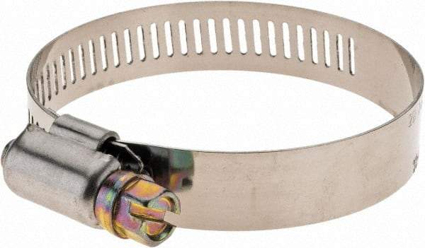 Value Collection - SAE Size 28, 1-5/16 to 2-1/4" Diam, Stainless Steel Worm Drive Clamp - 1/2" Wide - USA Tool & Supply