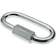 Value Collection - Zinc Steel Quick Link - 1/4" Diameter, 880 Lb Load Limit - USA Tool & Supply