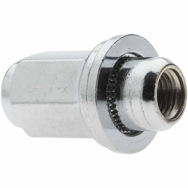 Value Collection - M12-1.5 Chrome Finish Mag Wheel Nut - 21mm Hex, 47mm Overall Length - USA Tool & Supply