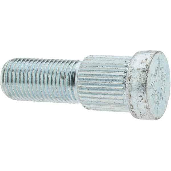 Value Collection - 1/2-20 Wheel Hub Bolt Wheel Stud - 0.62" Knurl, 1-5/8" OAL, 19/32" Shoulder Length - USA Tool & Supply