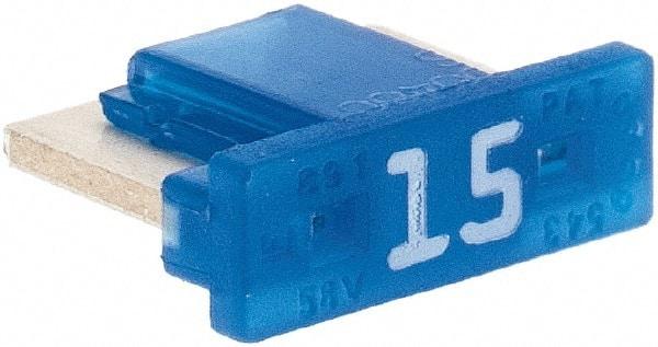 Littelfuse - 15 Amp, Automotive Fuse - 0.429" Long, Blue, Littlefuse LMIN015 - USA Tool & Supply