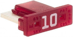 Littelfuse - 10 Amp, Automotive Fuse - 0.429" Long, Red, Littlefuse LMIN010 - USA Tool & Supply