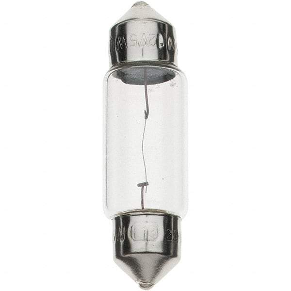 Import - 12 Volt, Incandescent Miniature & Specialty T3-1/4 Lamp - Festoon Cap Base - USA Tool & Supply