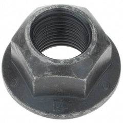 Made in USA - 5/8-18 UNF Grade G Hex Flange Lock Nut with Distorted Thread - Uncoated - USA Tool & Supply