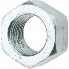 Value Collection - 3/4-16 UNF Grade 2 Two Way Lock Nut with Distorted Thread - 1-1/8" Width Across Flats, 41/64" High, Zinc-Plated Finish - USA Tool & Supply