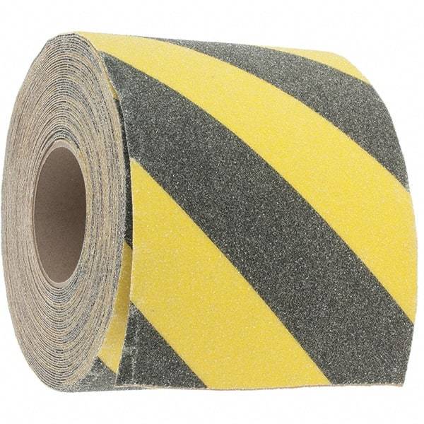 Made in USA - Black & Yellow Anti-Slip Tape - 6" Wide x 60' Long - USA Tool & Supply