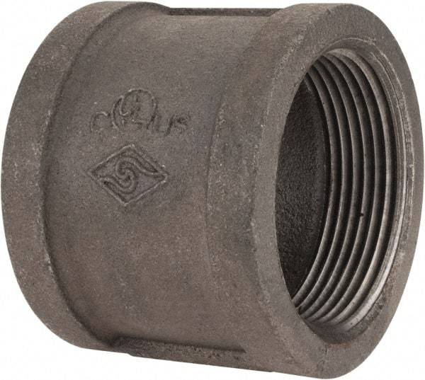Value Collection - Size 2-1/2", Class 150, Malleable Iron Black Pipe Coupling (Right Hand) - 150 psi, Threaded End Connection - USA Tool & Supply