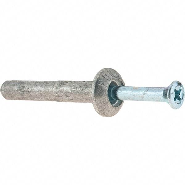 Powers Fasteners - 1/4" Diam, 1/4" Drill, 1-1/2" OAL, Hammer Drive Concrete Anchor - Zamac Alloy, Zinc-Plated Finish, Mushroom Head - USA Tool & Supply