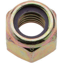 Value Collection - 1/2-13 UNC Grade 8 Hex Lock Nut with Nylon Insert - 3/4" Width Across Flats, 39/64" High, Zinc Yellow Dichromate Finish - USA Tool & Supply